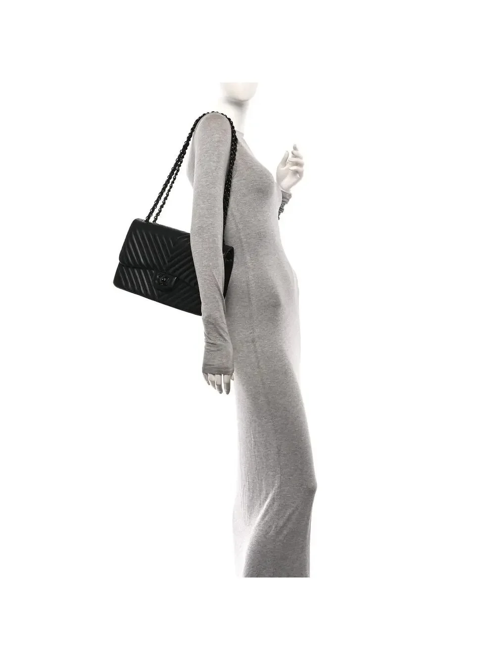 Chanel Lambskin Chevron Quilted Jumbo #360817C85B
